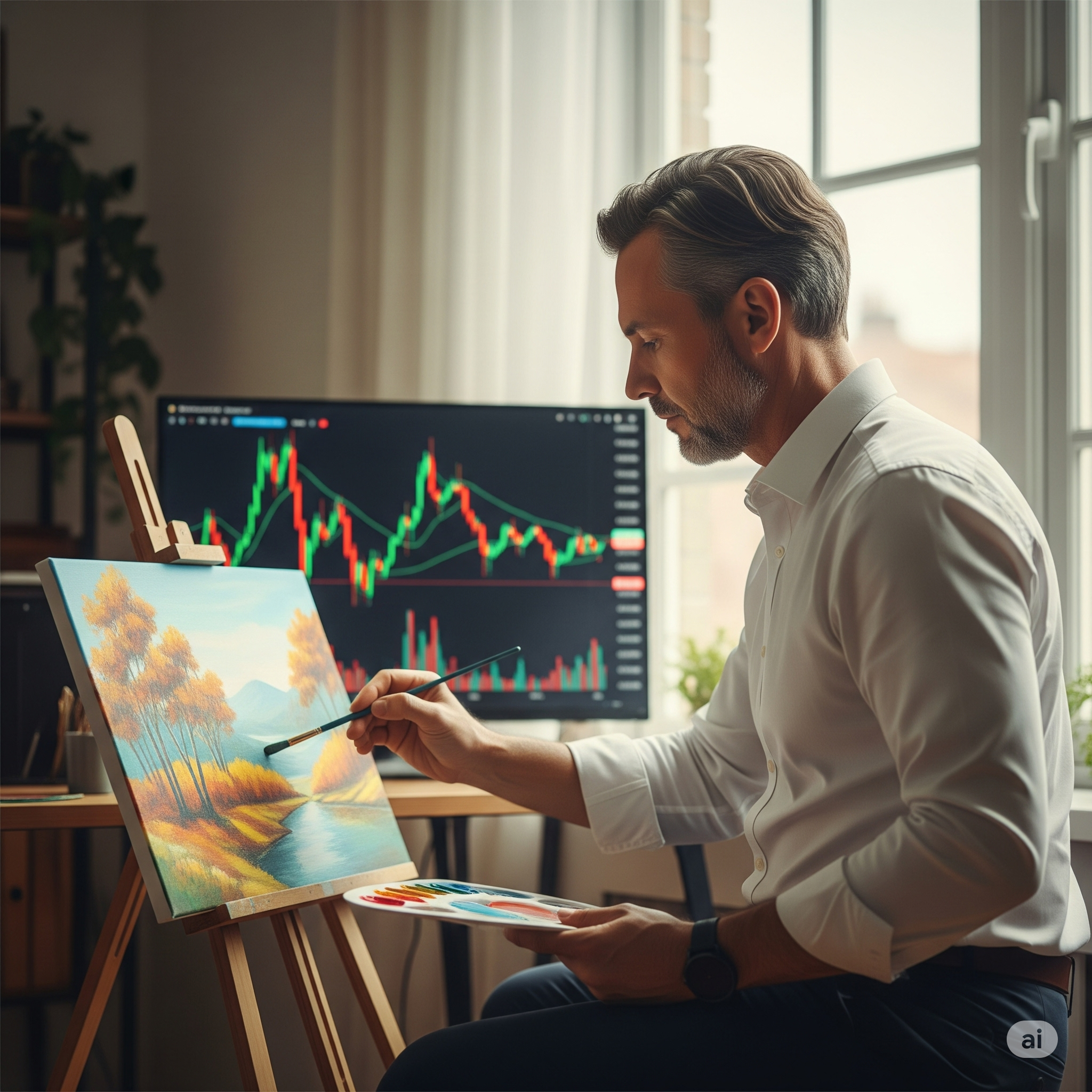 Painting and Drawing as Stress Relief for Traders